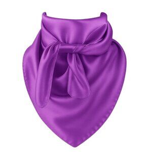 Violet Purple Wild Rag Scarf 35x35 Satin Western Cowgirl Cowboy Bandana